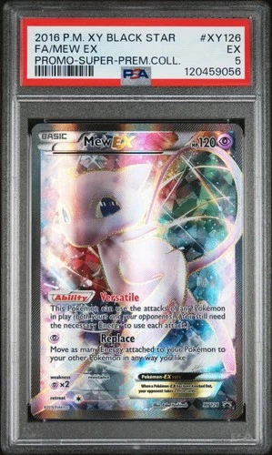 2016 POKEMON XY BLACK STAR PROMO SUPER-PREM COLL #XY126 FULL ART/MEW EX PSA 5