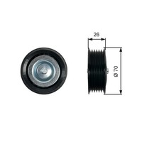 Gates Umlenk-/FüHrungsrolle Keilrippenriemen Drivealign™ T36469 FüR Lancia Fiat