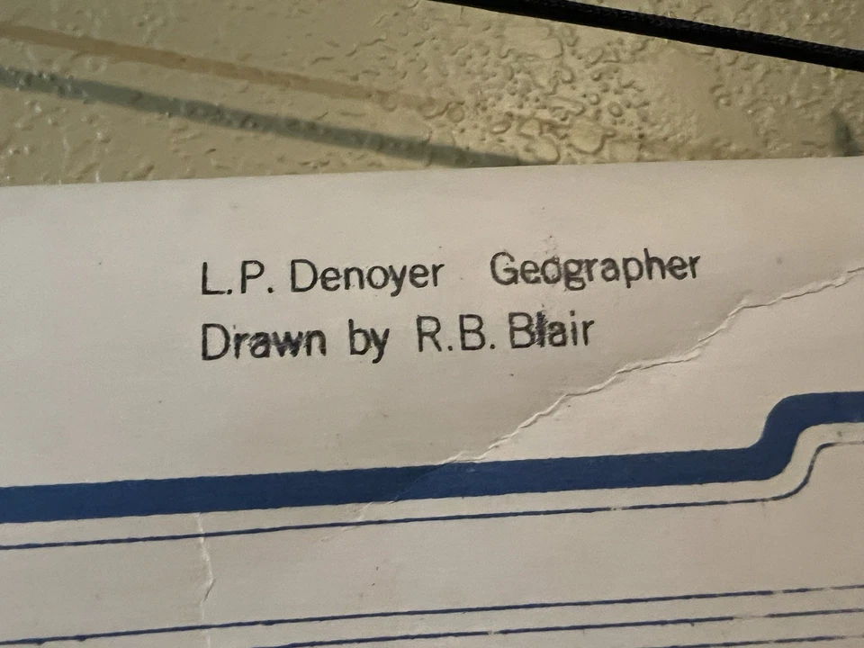 Mapa grande de lienzo del mundo Denoyer-Geppert Foto 4 de 4