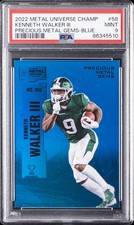 2022 SKYBOX METAL UNIVERSE CHAMPIONS #58 KENNETH WALKER III 10/50 PSA 9