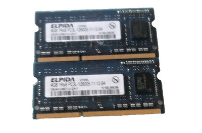 LOT of 2 ELPIDA 4GB 1Rx8 DDR3 PC3L-12800S SODIMM  RAM EBJ40UG8EFU0-GN-F