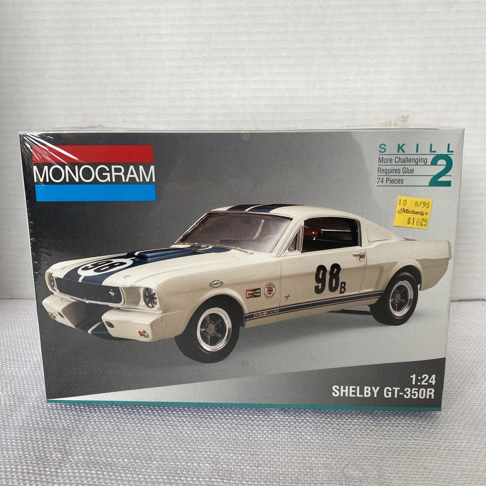 FACTORY SEALED Monogram 2969 1:24 Scale Ford Mustang Shelby GT-350R Model Kit