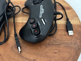 Sega Genesis Classic Mini USB Wired Lot of 2 OEM Controllers (Model: MK-16500)