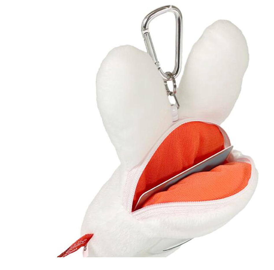 Sekiguchi Miffy Face Pass Case Plush Card Holder Bruna Bunny Japan