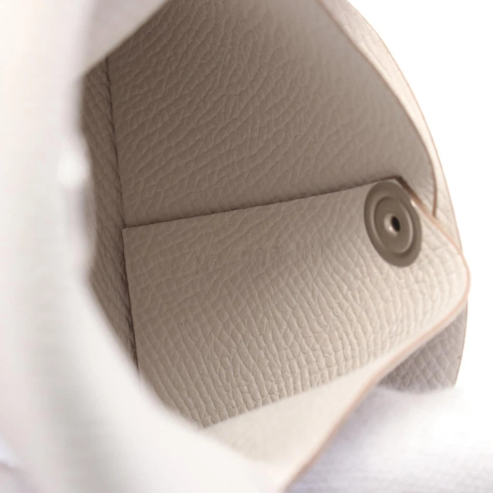 Hermes Bastia Estuche para Monedas Cartera de Cuero Mujer Blanco Talla Única Foto 2 de 4