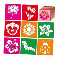 24 Pcs Stencils for Kids Spring Themed Sidewalk Chalk Stencils Spring 6 Inch