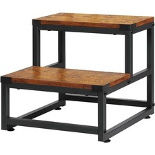 Heavy Duty Foot Stool, Wooden Step Stools for Adults Kids,Bed Steps for High Bed