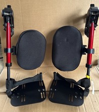 PAIR - Quickie Iris Tilt In Space Manual Wheelchair Elevating Legrest Footrest