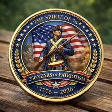 USA 250th Anniversary Coin, 1776 2026 Commemorative Coin, American