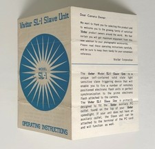 Vivitar SL Slave Unit Instruction Manual