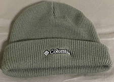 Columbia Acrylic Knit Beanie Gray Solid Stretch Unisex One Size