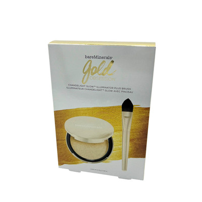 Bare Minerals Gold Obsession Chandelight Glow Illuminator Plus Brush 10g NIB