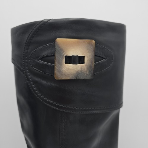Bruno Magli Boots Size 6 US 36.5 EU Leather Tall Riding Buckle Equestrian Italy - Picture 6 of 24