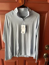 NEW SmartPak Piper SmartCore Long Sleeve 1/4 Zip Sun Shirt In Light Blue XL