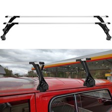 Universal Retro 63" Gutter Aluminum Roof Rack Crossbars Luggage Cargo Carriers