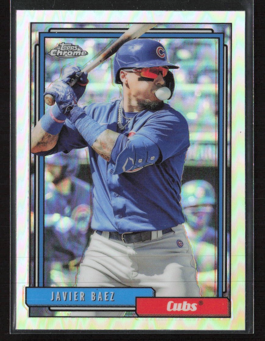 Javier Baez 2021 Topps Update #TC92-13 1992 Topps Redux Chrome Chicago Cubs