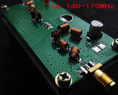 6W 140M-170MHz VHF Power Amplifier For FM   RF Radio Ham With Heatsink #nm