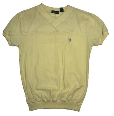 Vintage Playboy Shirt Mens M Bunny 70s 80s V Neck Ringer Knit 