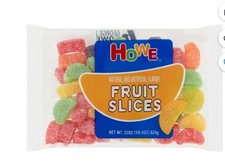 6-22 oz bags howe fruit slices chewy candy free shipping over 8lbs total