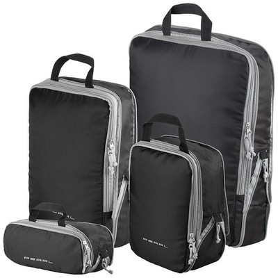 PEARL 4er-Set Kompressions-Packtaschen für Handgepäck, je Größe S, M, L & XL