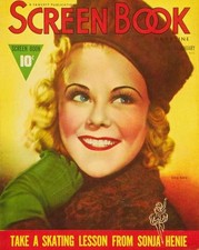 Sonja Henie Movie Poster Screen Book Magazine Cover 1930's 27x40