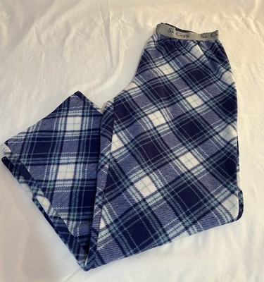 So Cozy Blue Plaid Fleece Pajama Pants Size PS