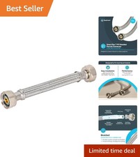6 Inch Braided Stainless Steel Faucet Connector for Secure Plumbing Connections