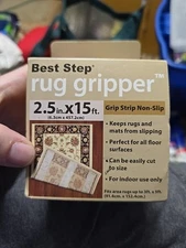 Best Step Rug Gripper 2.5inX15ft New Sealed Indoor Use Only 