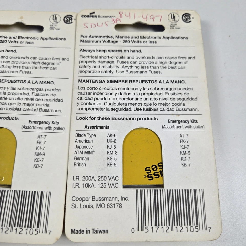 Cooper Bussman BP/AGC-4 Fast Acting Glass Fuses 4-Amp (3 Packs of 5) - Image 4 of 4