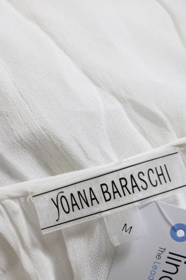 Blusa Top Yoana Baraschi Mujer Bordada Manga Larga Ojo de Cerradura Blanca Mediana Foto 4 de 4