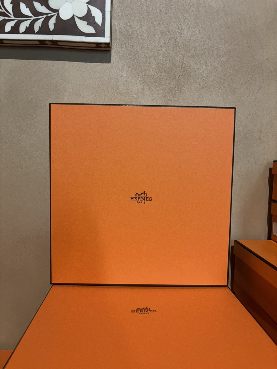 Authentic HERMES Square Gift Box Lid Top Storage 10x 10 x 2.5