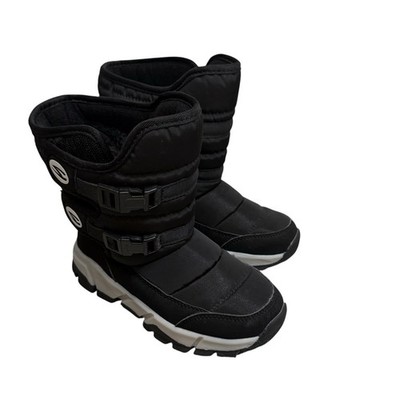 Hobibear Boys Snow Boots Black Winter Waterproof Slip Resistant Sz 2