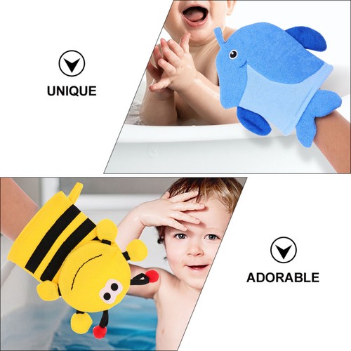 4 Stück Kinder Badetuch Baby Kleinkind Handschuhe für Dusche Körperpeeling - Bild 11 von 12