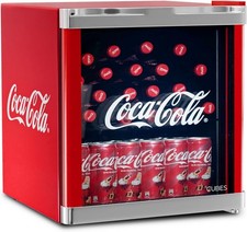 CUBES CC165 Original Coca Cola Kühlschrank Rot 48L | Büro, Partys, Gaming