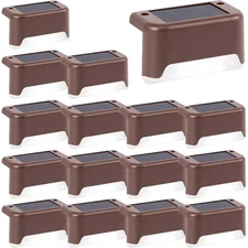 Solar Power LED Deck Stair Lights Outdoor Path Garden Stairs Step Fence