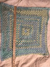 Handmade Crochet Baby Blanket Lovey Variegated Greens Approx 23 Inches X 23