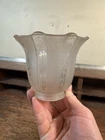 Victorian Flanged Etched Frosted Glass Lamp Shade Part Light Bulb Fitter.