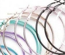 Wholesale Lot 50mm Steel Punchy Color Hoop Earrings 24