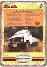 Vintage Dodge 4X4 Conversion Auto Ad Reproduction Retro Look Metal Sign A1416