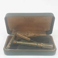 Vintage GEM Micromatic Single Edge Flip Top Safety Razor Set w Orig Case