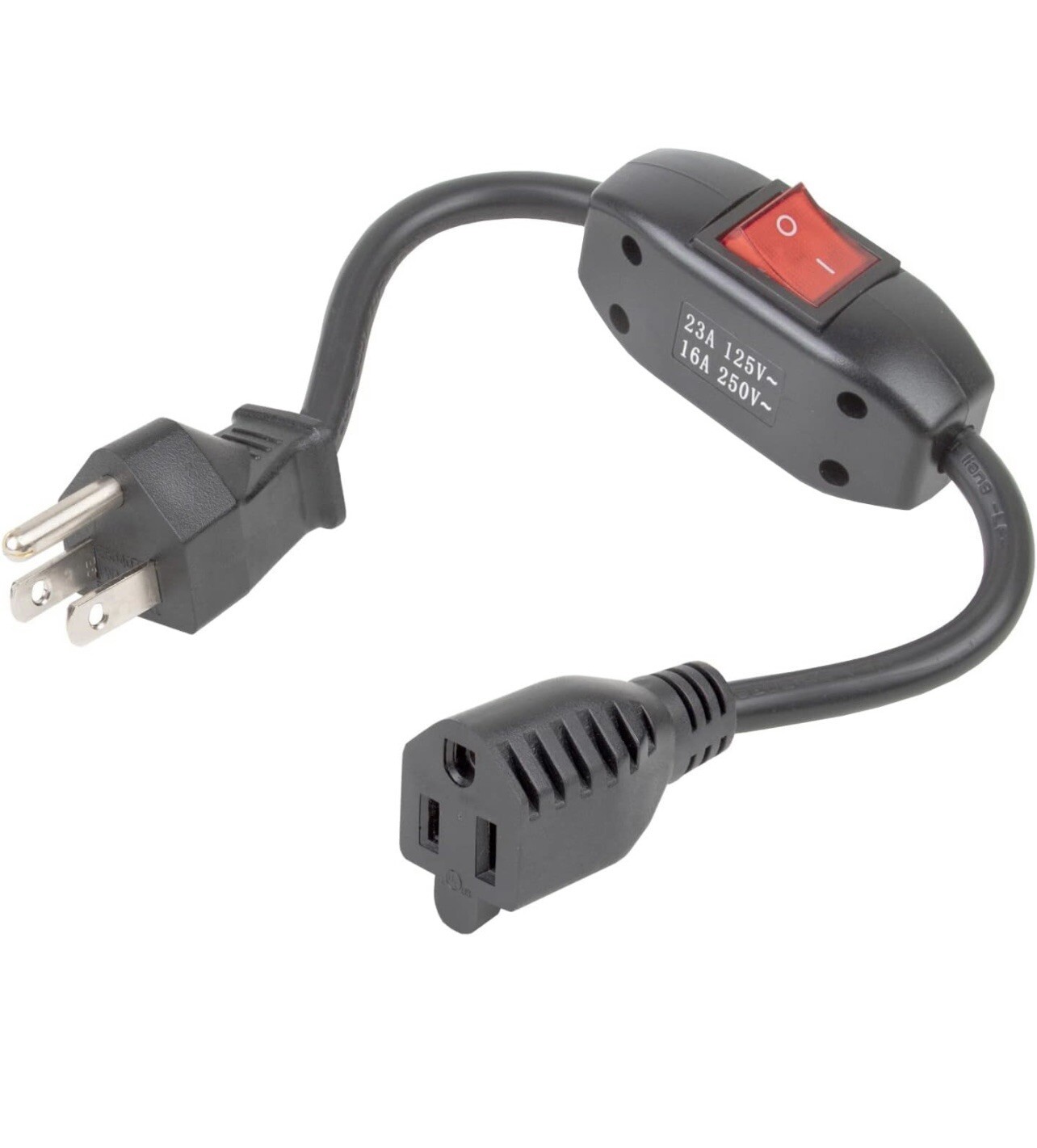 Power Extension Cord with on off Switch 3-Prong 3 Outlet Household Switchable-image