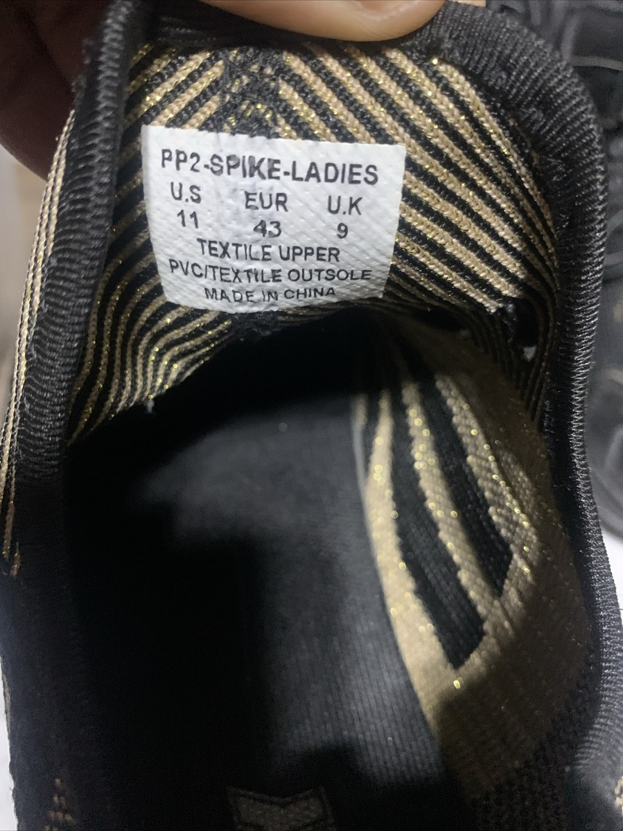 PONY PP2 Spike Knit Women black gold Classic Low Sneaker Shoes