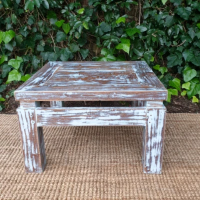 Solid Recycled Teak Shabby Chic Rustic Coffee Table