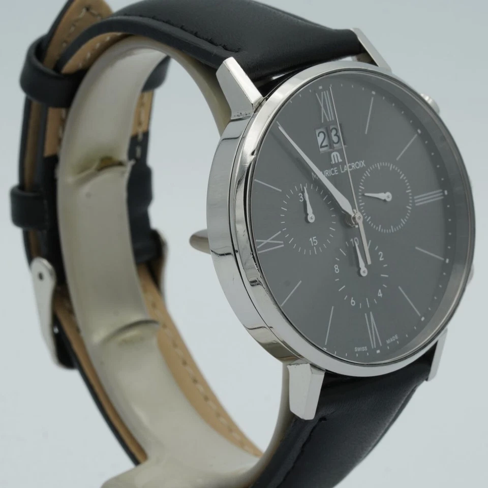 Hermoso cronógrafo de cuarzo Maurice Lacroix Eliros EL1088 acero ML138 + papeles 2 Foto 3 de 4