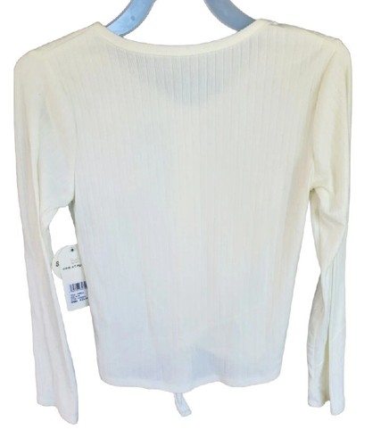 NWT One Step Up Big Girls Tie Knot Shirt with Free Scrunchie, Vanilla, Size: 7/8 - Picture 2 of 7