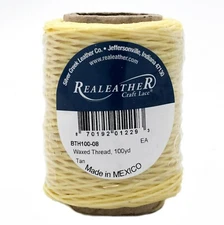 Waxed Thread Tan Realeather BTH100-08 100 Yards 50g