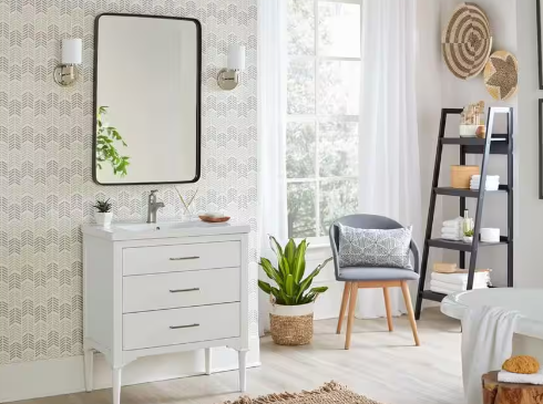 Progress Lighting Replay 5-1/4" Polished Nickel Etched White Glass Vanity Light - Picture 2 of 7