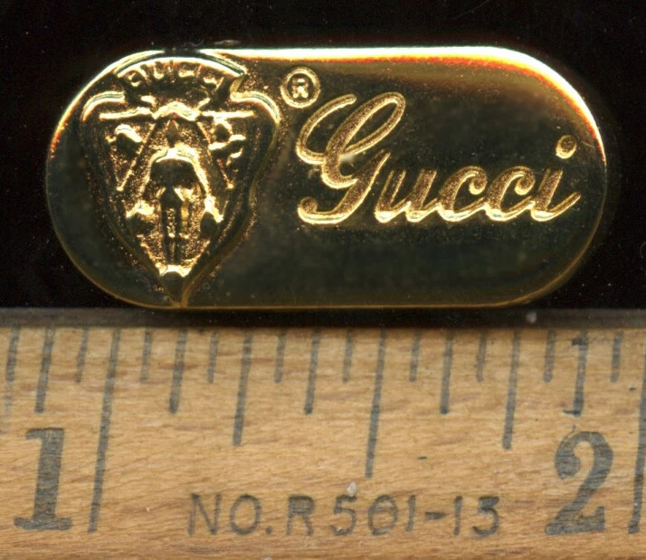 Étiquette en laiton GUCCI AUTHENTIQUE garantie authentique étiquette Gucci réparation usine NEUF