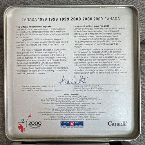 1999 Canada Post Thematic Collection - Official Millenium Keepsake Stamps Coin - Picture 7 of 12