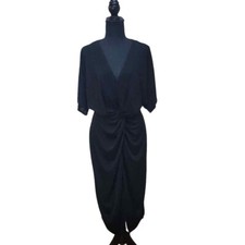 Fashion Nova Knot V-Neck Midi Dress